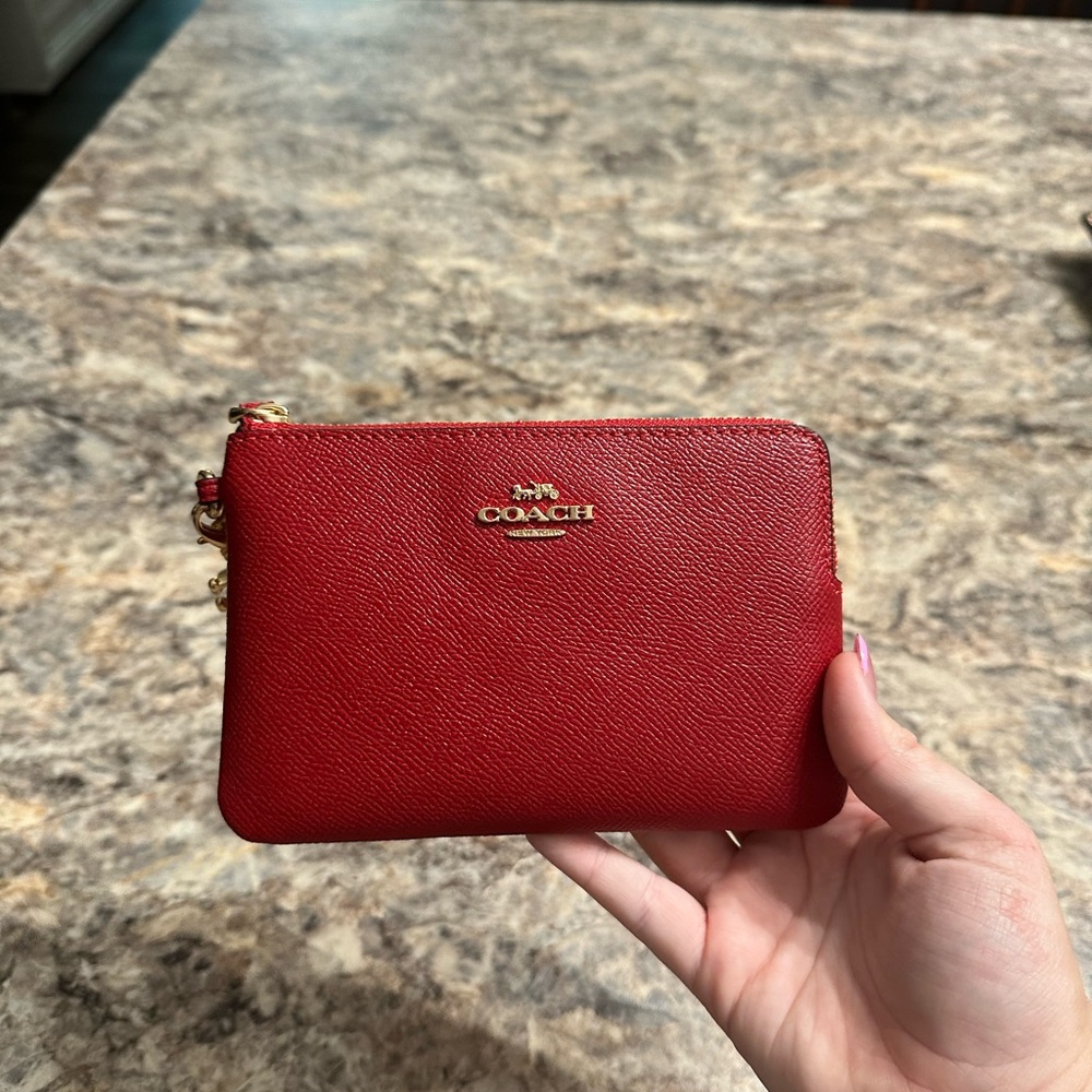 red coach wristlet